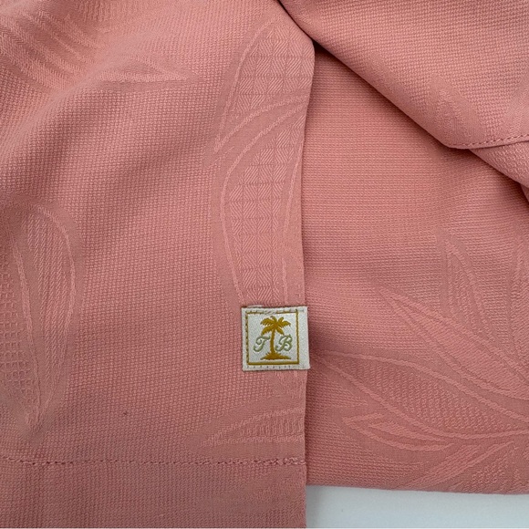 Tommy Bahama Pink Silk Camp Shirt Hawaiian Tropical Button Front Men’s L - Picture 6 of 6
